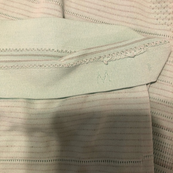 Lululemon Mens Metal Vent Tech Short Sleeve Medium Aquamarine Stripe - Picture 5 of 6